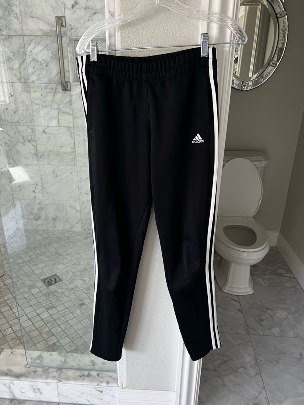 Women’s Small Adidas Black & White Track Pants - Picture 1 of 12